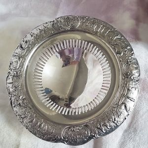 10/$20 Vintage J Friedman Danish Inspired Silver (plated?) dish.  1920s